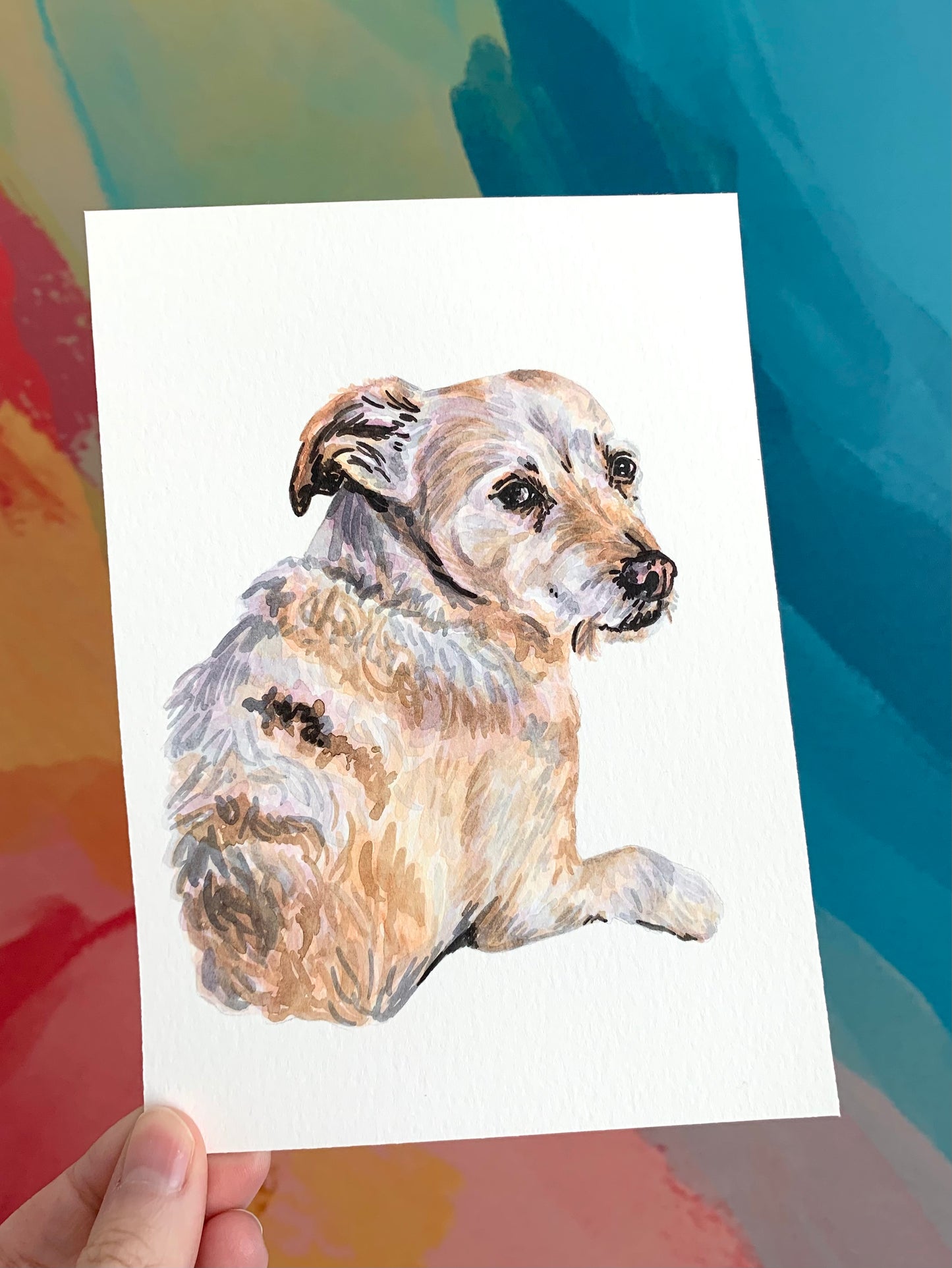 Watercolor Pet Portrait - One Pet