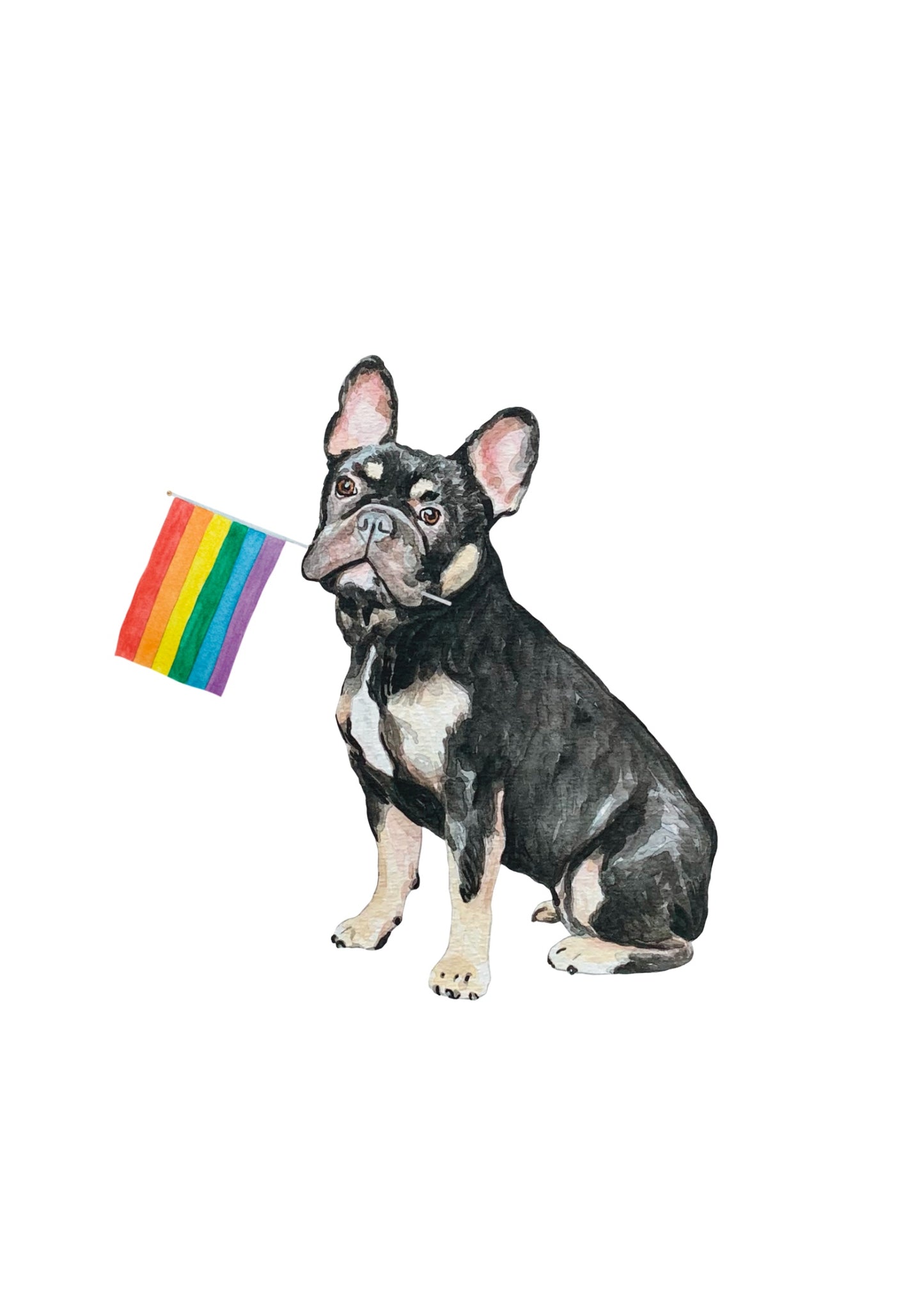 Frenchie Pride Art Print