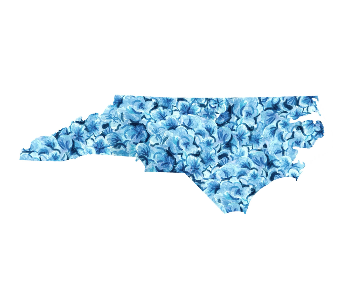 North Carolina State Outline Art Print