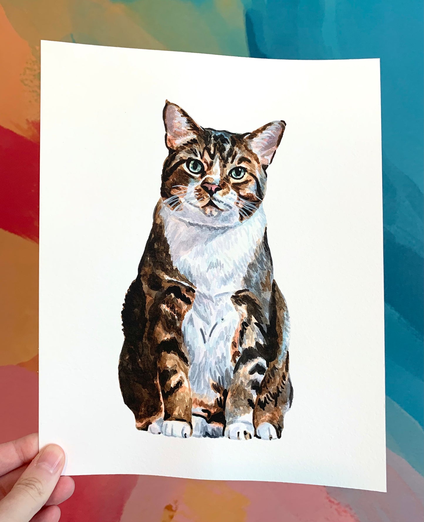 Watercolor Pet Portrait - One Pet