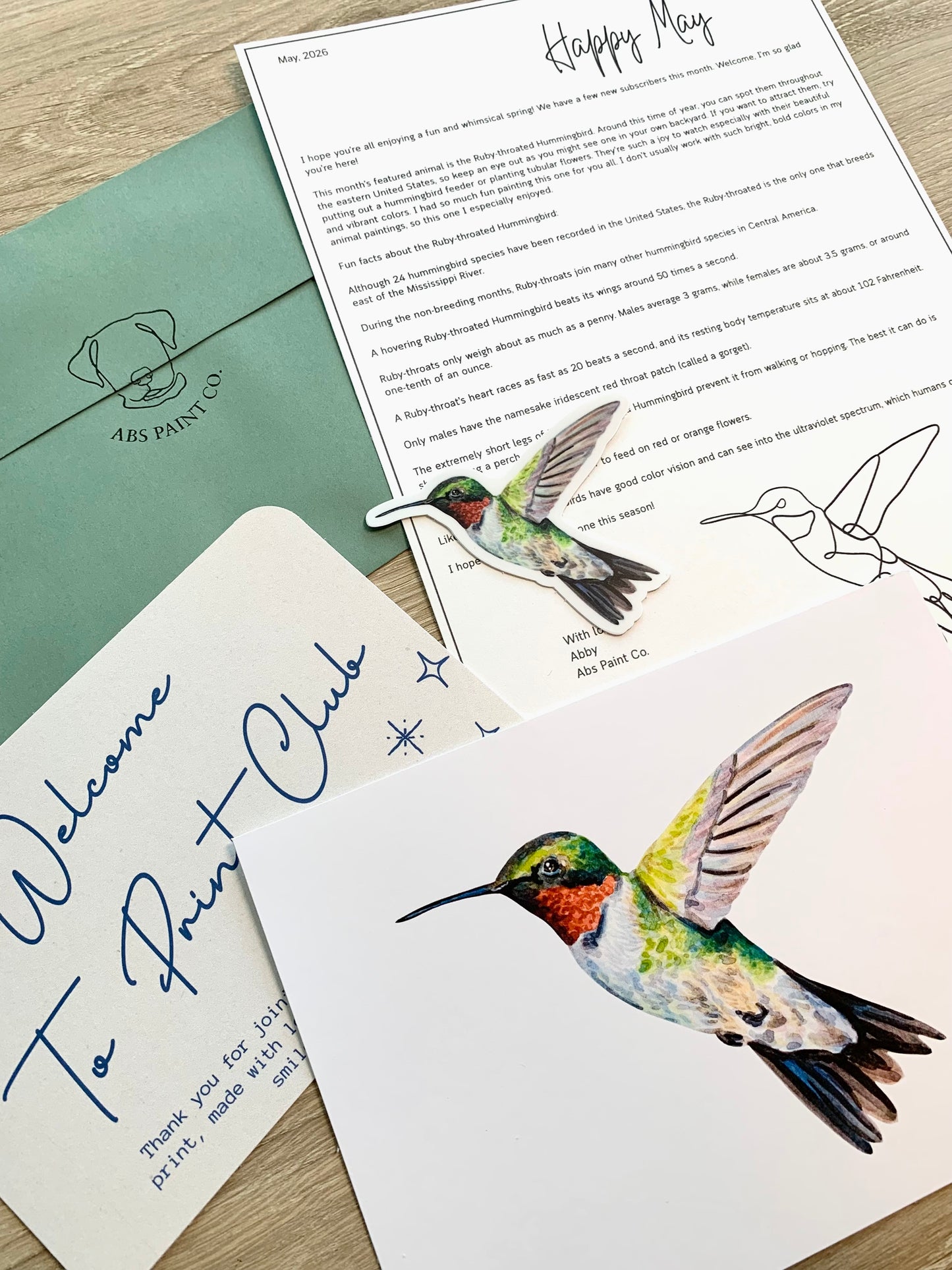 Animal Art Print Club - Snail Mail Subscription