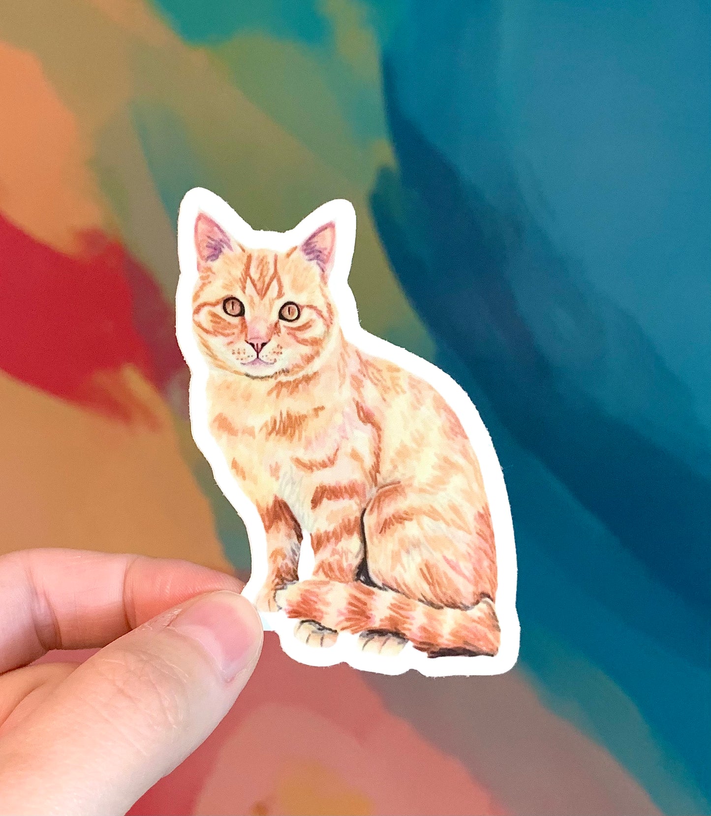 Orange Cat Sticker