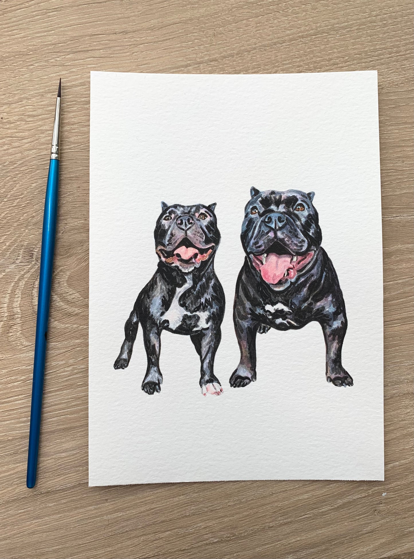 Watercolor Pet Portrait - Multiple Pets