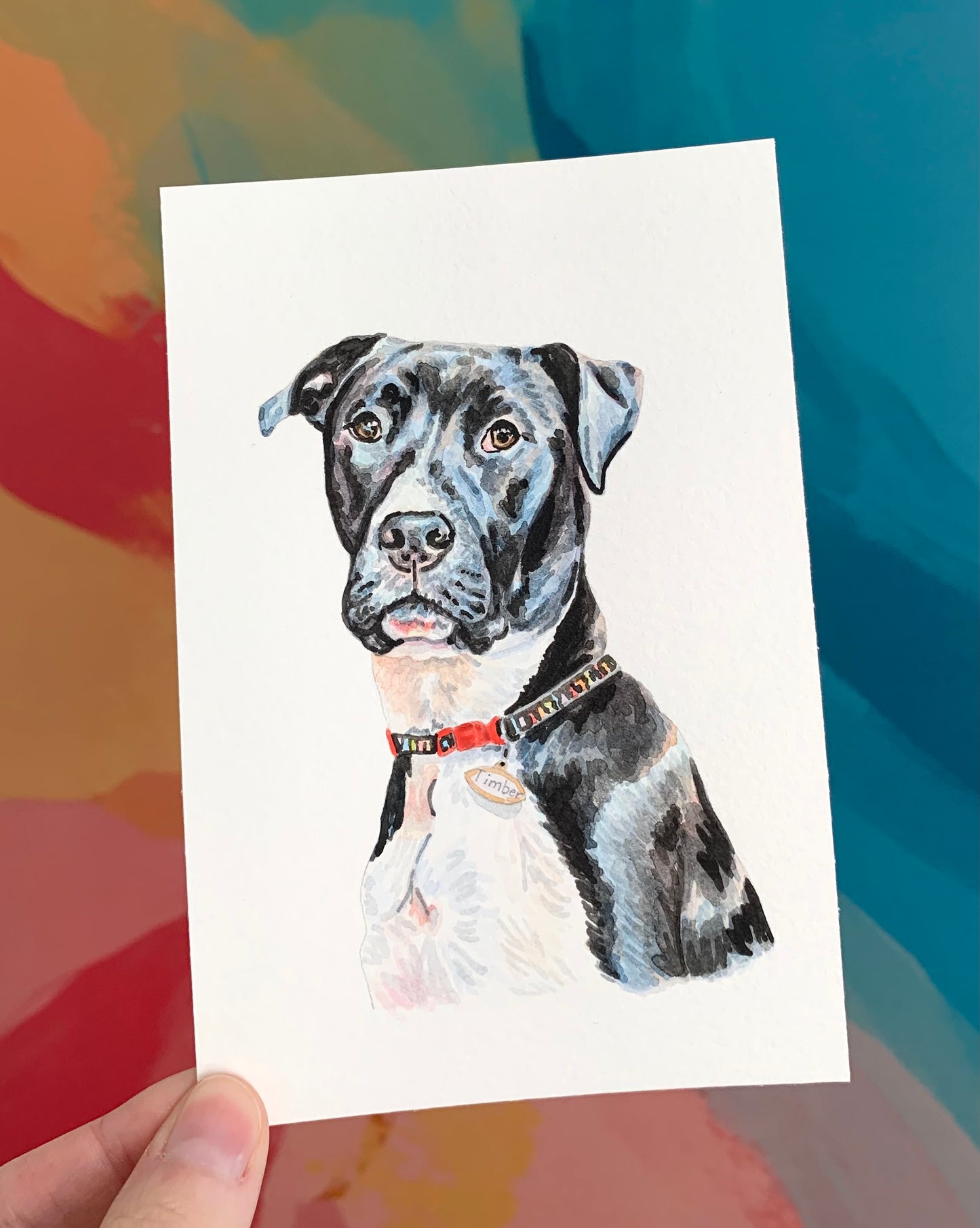 Watercolor Pet Portrait - One Pet