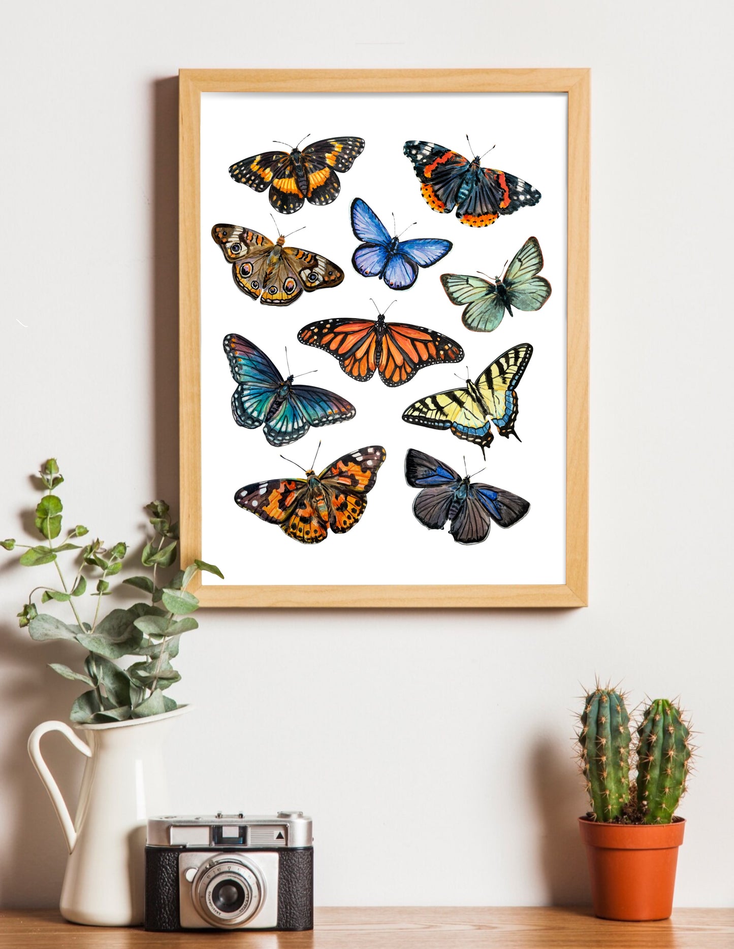Watercolor Butterflies Art Print