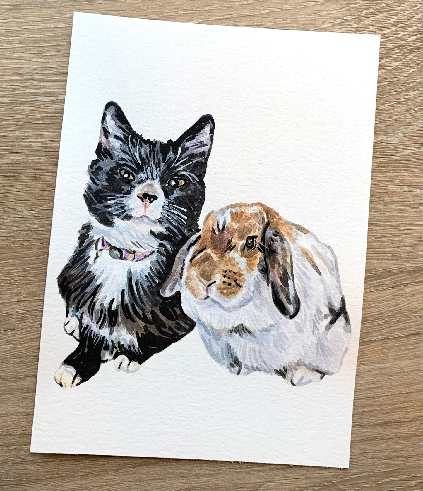 Watercolor Pet Portrait - Multiple Pets