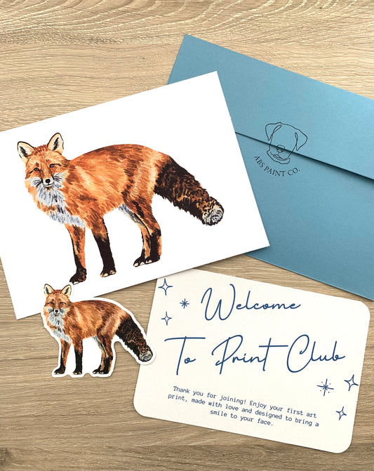 Animal Art Print Club - Snail Mail Subscription