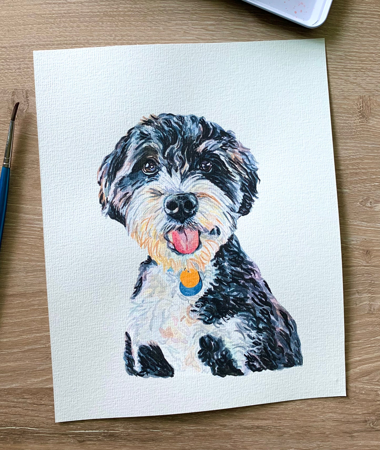 Watercolor Pet Portrait - One Pet