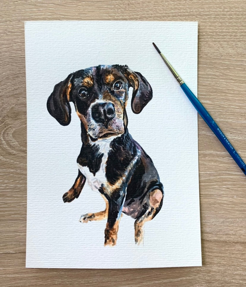 Watercolor Pet Portrait - One Pet