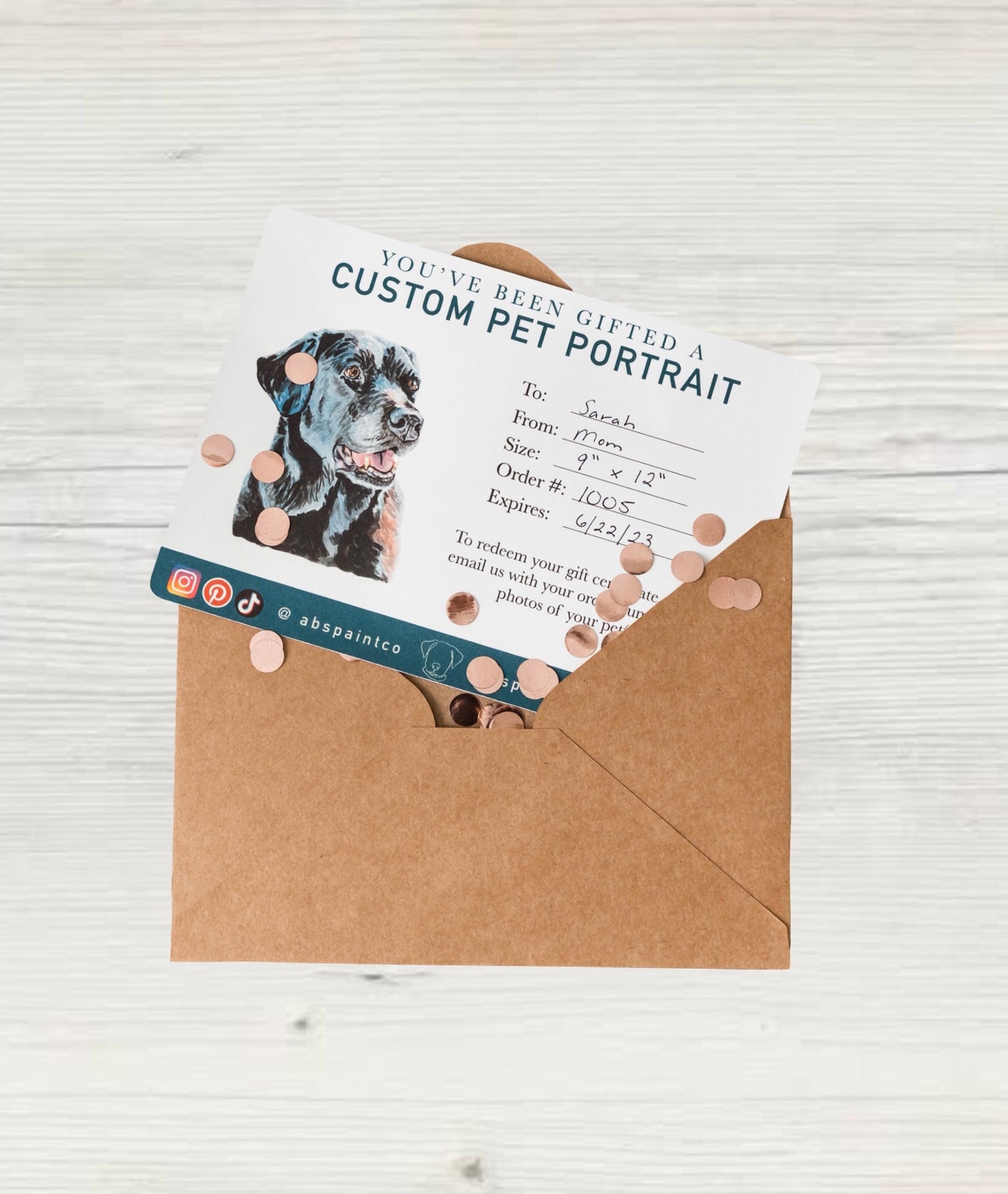 Pet Portrait Gift Certificate